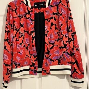 Who What Wear Women's Floral Jacket - Red and Black size M